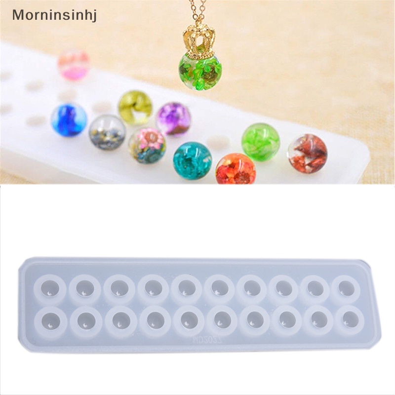 Mornin Resin Silicone Ball Beads Mold Liontin Cetakan DIY Craft Membuat Perhiasan Alat id