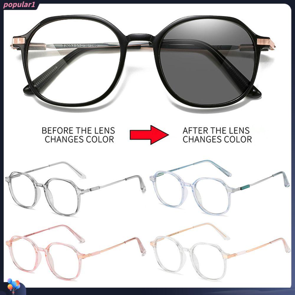 Populer Anti-Cahaya Biru Kacamata Kantor Perubahan Warna Tahan Lama Perlindungan Mata Bingkai Ultra Ringan