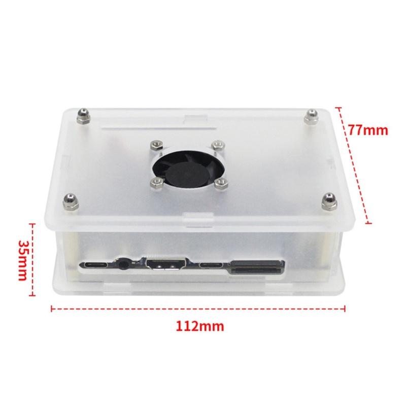 Cre Kotak Kandang Akrilik Dengan Kipas Pendingin Untuk Orange Pi5 5B Papan Pengembangan Case Heatsink Fan Cooling Radiators