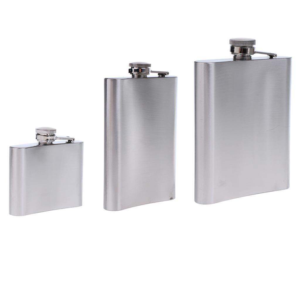 Botol Hip Flask Stainless Steel Flagon Pocket Wine Whisky Pot Barware 110ml