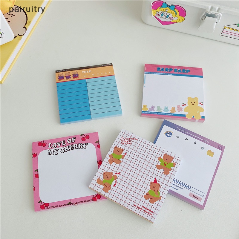 Prt 50lembar Sticky Notes Kawaii Stationery Lucu Memo Pad Notepad Tinggalkan Pesan PRT