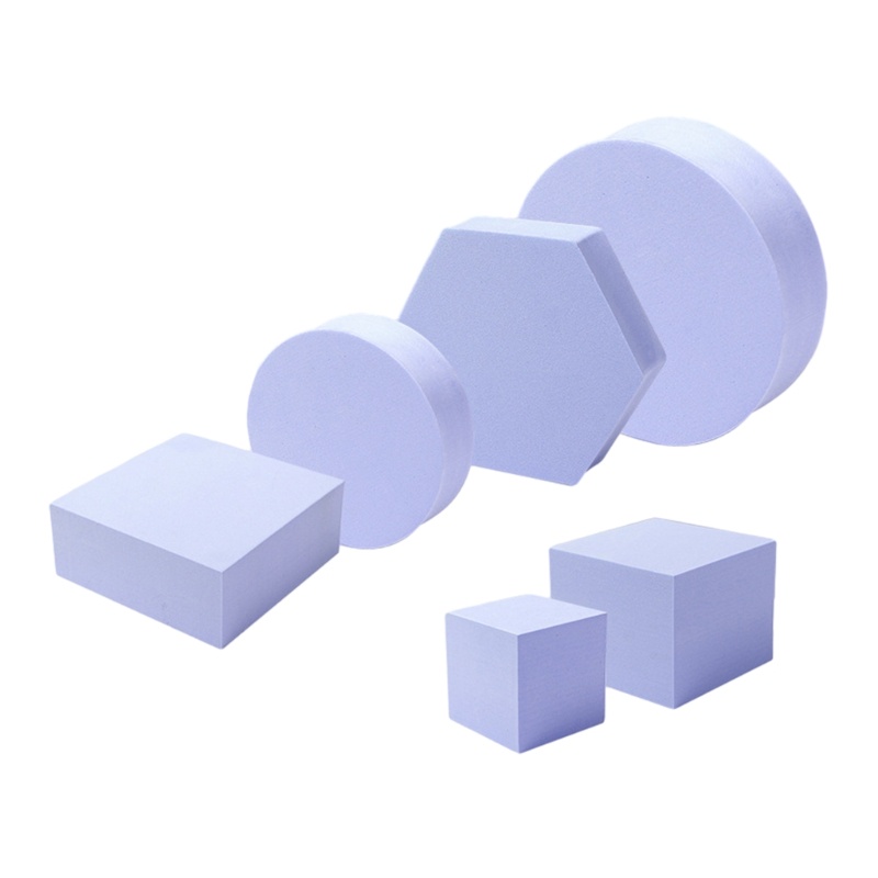 Cre 1Set Properti Fotografi Produk Busa Kubus Blok Padat Bentuk Geometris Untuk Pemodelan Makeup Dan Aksesoris Perhiasan
