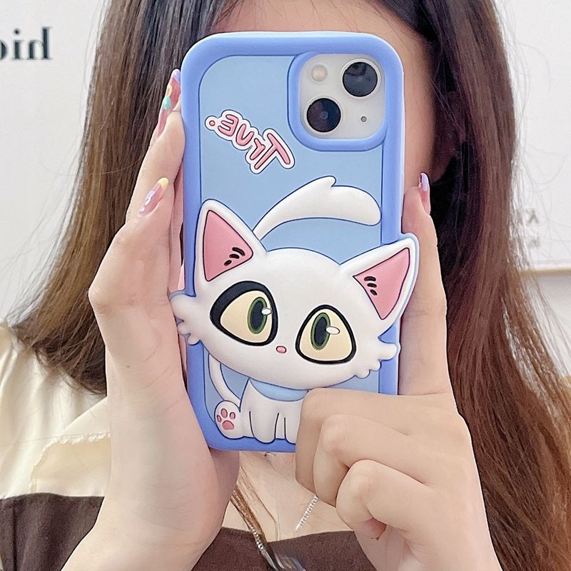 Stereoscopic Suzume no Tojimari Cat Cute Silicone Soft Case for IPhone 11 12 13 14 Pro Max Cute TPU Phone CASE Cute Pretty Girl's Fashion