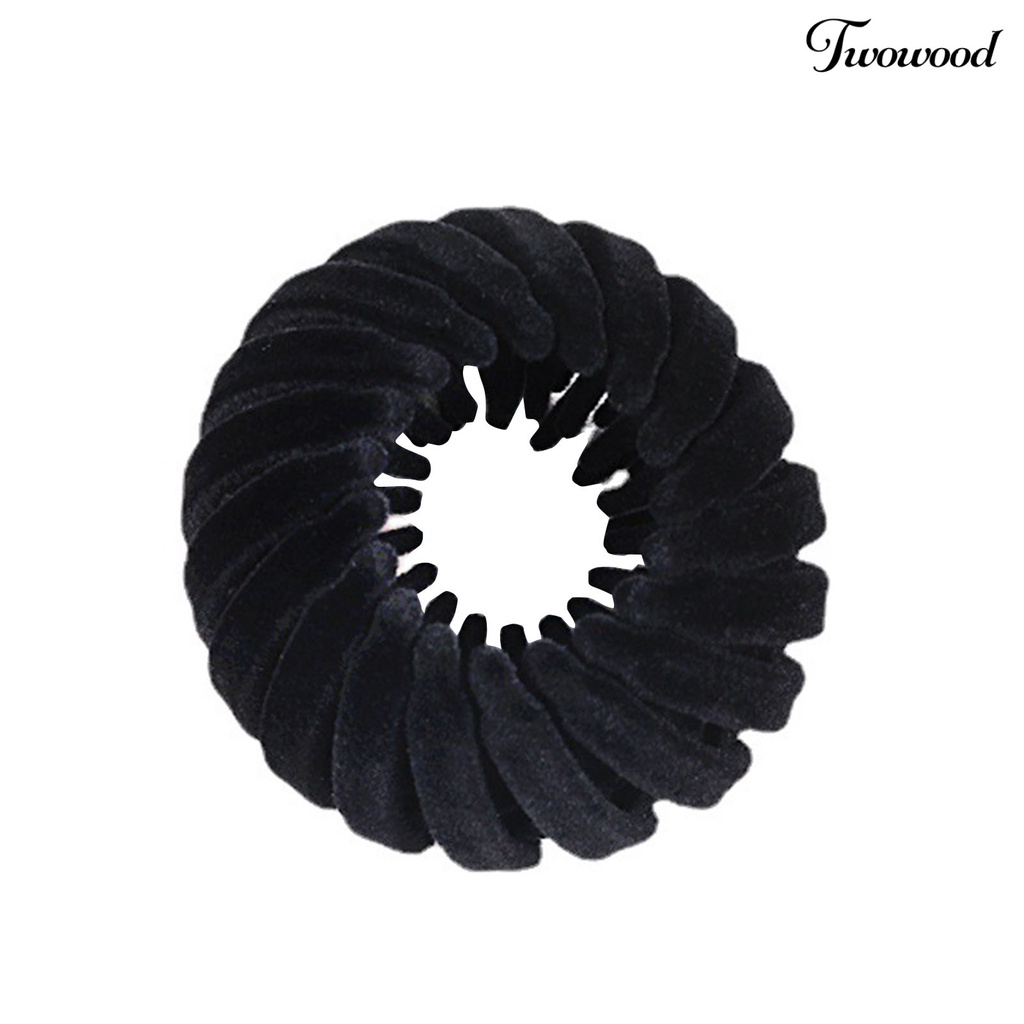 Twowood Ponytail Holder Warna Solid Tanpa Sakit Anti-slip Ultralight Tekstur Halus Hias Reusable Hair Barrettes Ponytail Holder Ornamen Hadiah Untuk Wanita