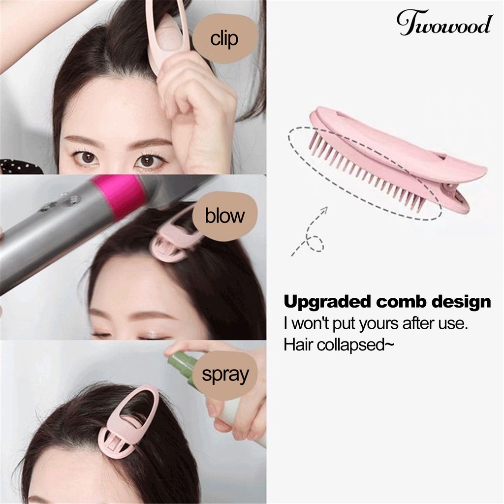 Twowood Sisir Desain Anti-slip Rambut Klip Tinggi Cranial Ditinggikan Tak Terlihat Pin Rambut Aksesoris Rambut