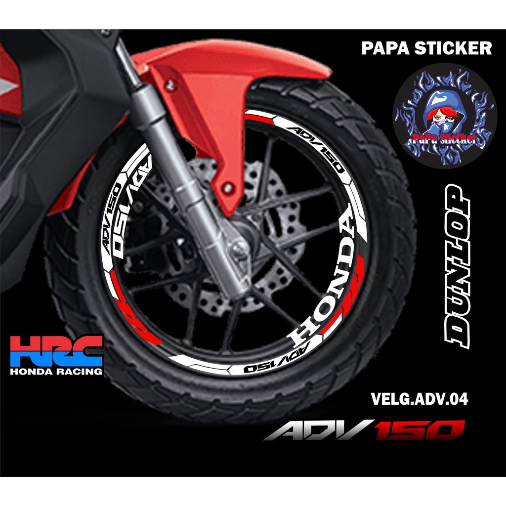 STIKER VELG ADV CUTTING STICKER VELG ADV 150 CUTTING VARIASI HONDA ADV LIS BAN/VELG 04