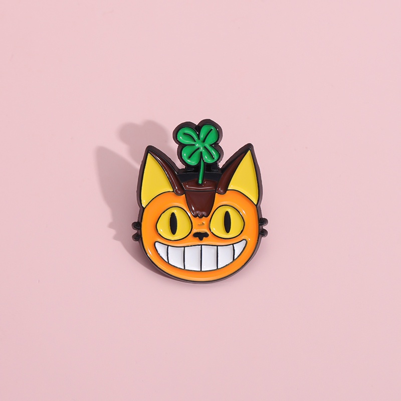 Anime Tanaman Totoro Enamel Pin Bros Lucu Garfield Pin Logam Bros Lencana Kartun Jewlery Hadiah Untuk Anak Anak