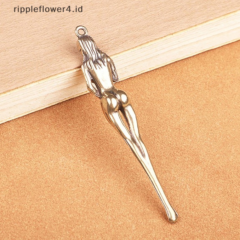 {rippleflower4.id} 1pcs Retro Kuningan Sendok Telinga Portable Alat Pembersih Telinga Dragon EarPick Ear Wax Remover Curette Cleaner Ear Pick Gantungan Kunci Liontin~