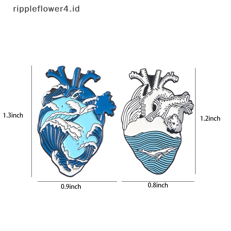 {rippleflower4.id} Kartun Pin Organ Khusus Lencana Fashion Anatomi Enamel Pin Brain Brooch Gift~