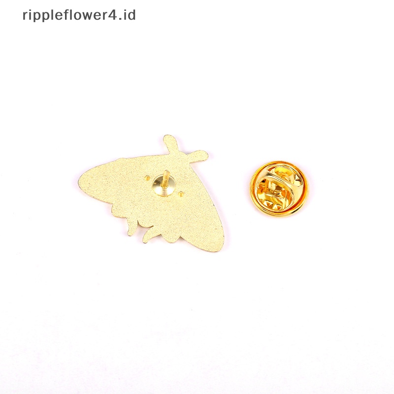 {rippleflower4.id} 1pcs Bunga Serangga Enamel Pin Alam Ngengat Cicada Scorpion Bros Kerah Ransel Lencana Lucu Perhiasan Hadiah Untuk Teman Anak~