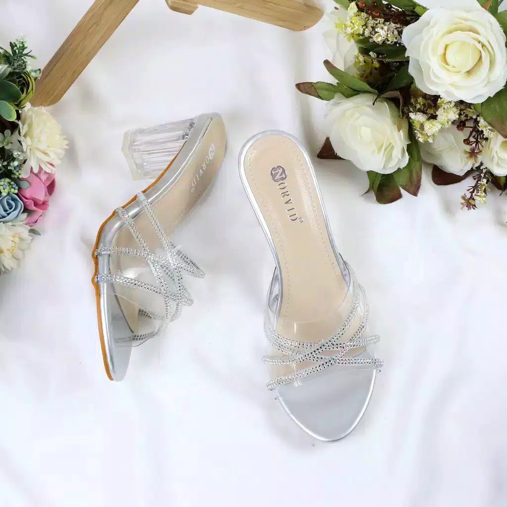 heels hak tahu kaca permata