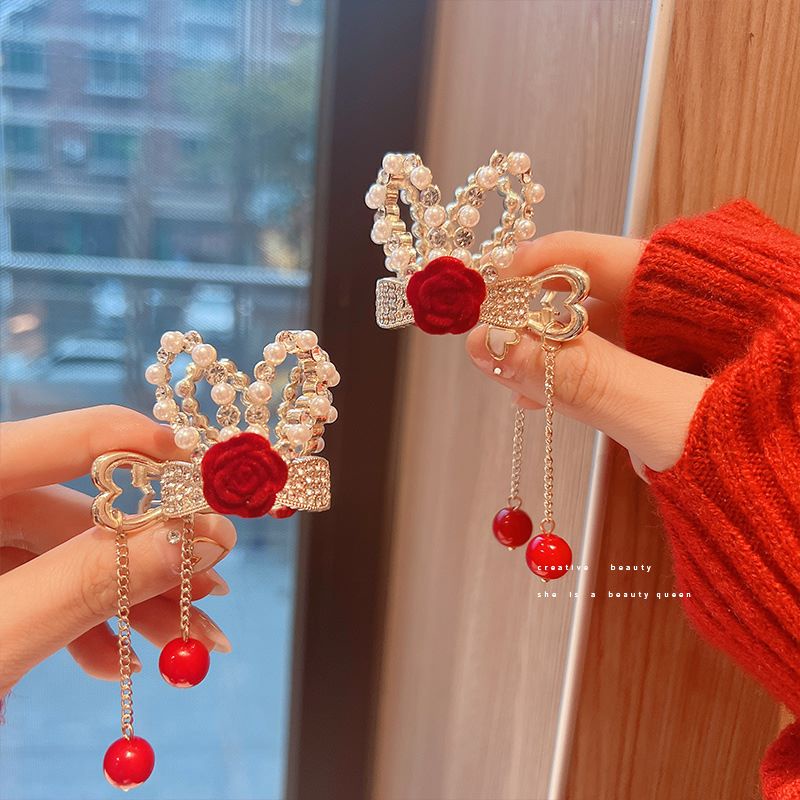 NEW Jepit Rambut Korea Jedai Mawar Rumbai Fashion Wanita Elegan High Quality Impor