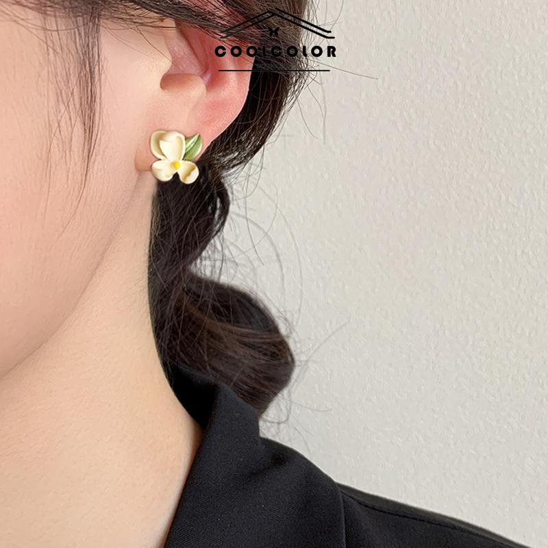 COD❤️Anting bunga gardenia Simple Untuk Wanita Gaya Korea- cl