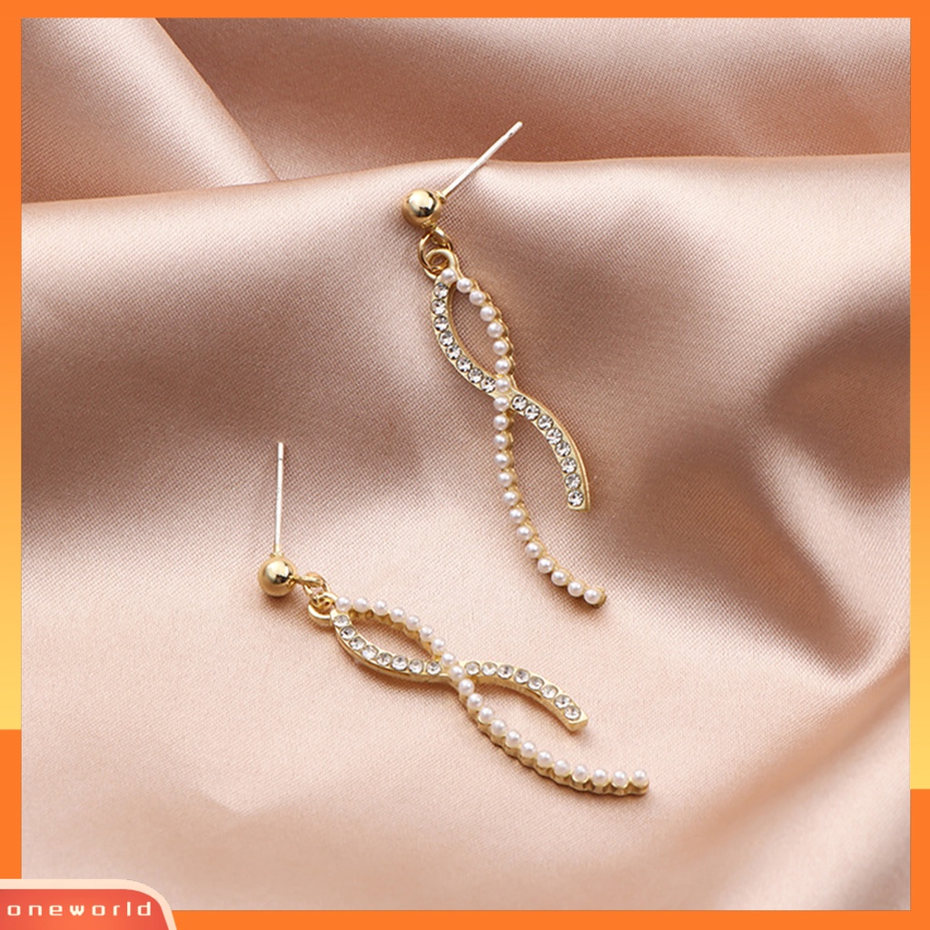 [WOD] 1pasang Anting Panjang Vintage Semua Pertandingan Pengerjaan Halus Berliku Anting Salib Menjuntai Untuk Rumah