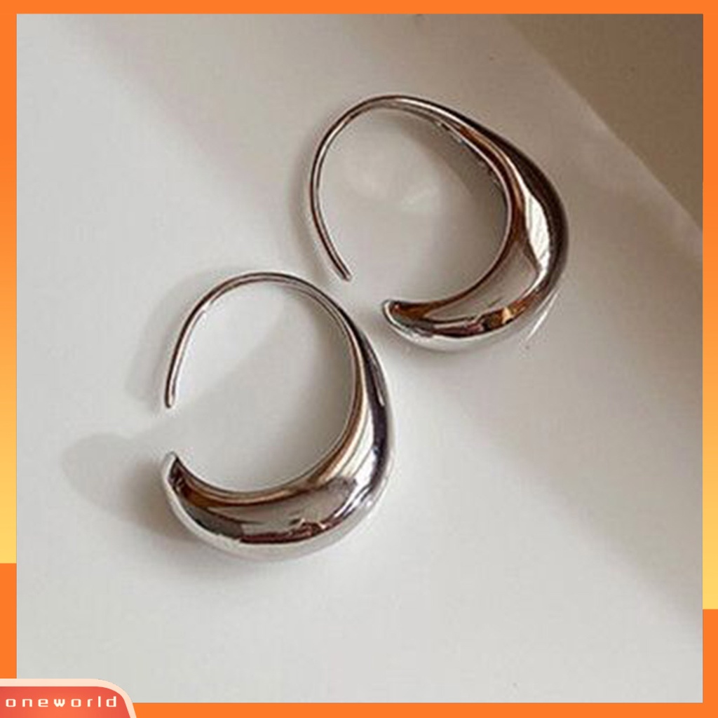 [WOD] 1pasang Anting Hoop Geometris Busur Sederhana Ringan Indah Chic Anting Untuk Minimalis