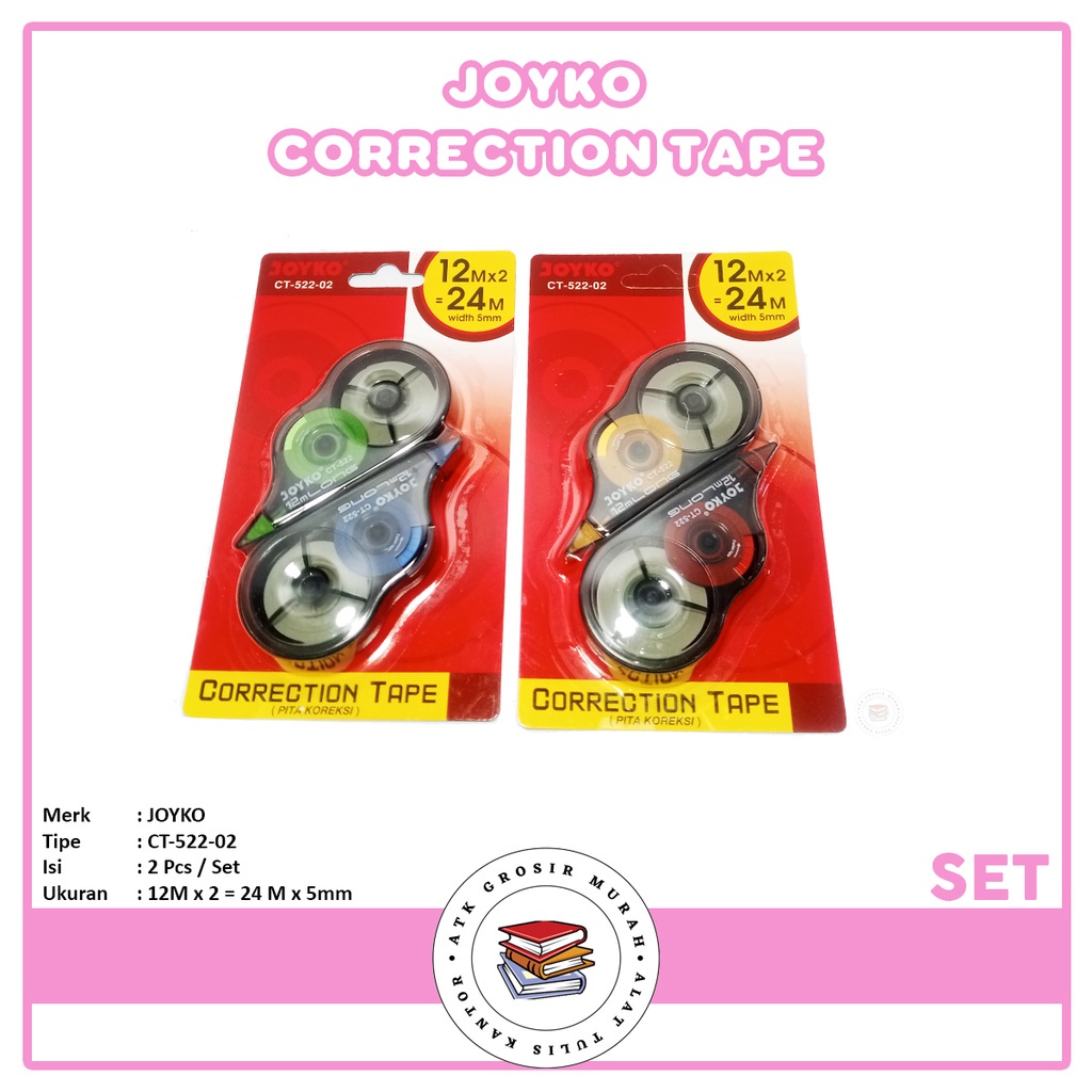 

JOYKO - Tip-Ex Kertas - Correction Tape CT-522-02 - Set