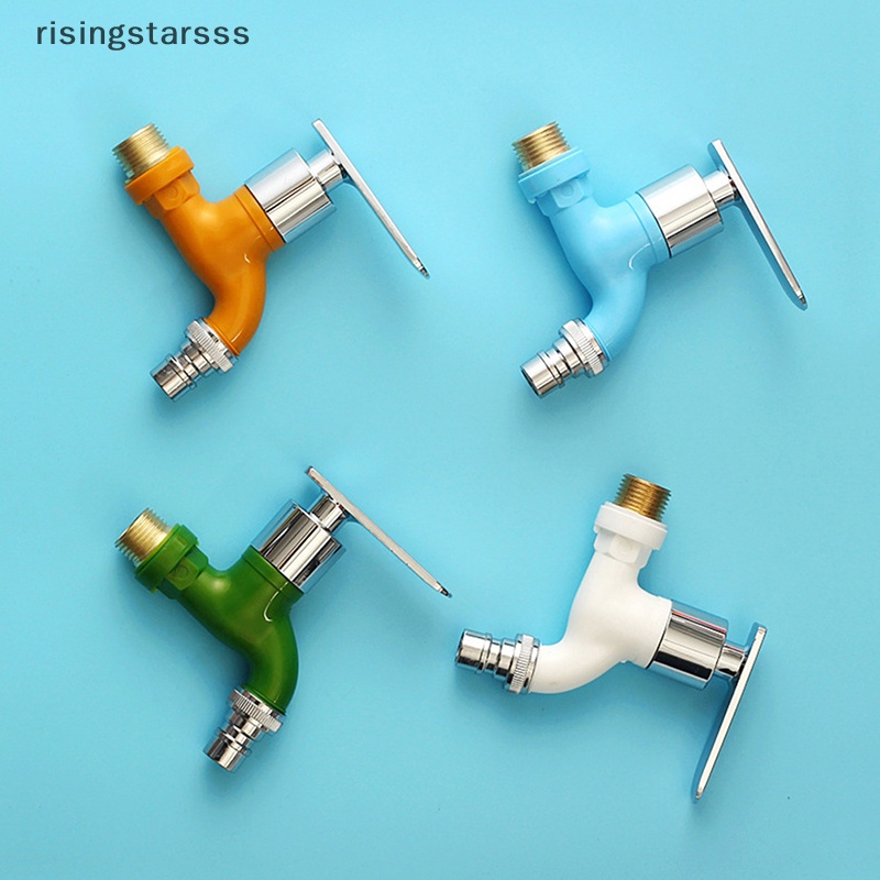 Rsid Span-Keran Baru1/2&quot; Male Wall Mounted Washing Machine Faucet Selang Air Plastik Quick Jelly