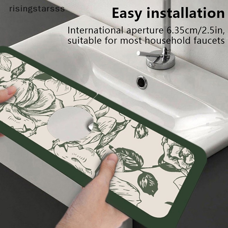 Rsid Span-new Faucet Drain Pad Alas Meja Toilet Diatom Mud Absorbent Pad Anti Jamur Mat Jelly