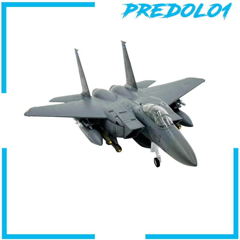 [Predolo1]1/100 Skala F15E Fighter Diecast Alloy Model Pesawat Dengan Stand Untuk Kamar Tidur