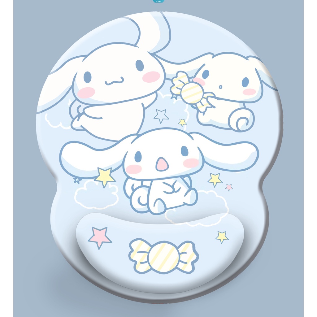 1pcs Sanrio Kartun Anime Putih Cinnamoroll Gadis Komputer Desktop Ins Style Mouse Pad Bulat Dengan Istirahat Pergelangan Tangan Lembut Nyaman Mouse Pad [ZK]