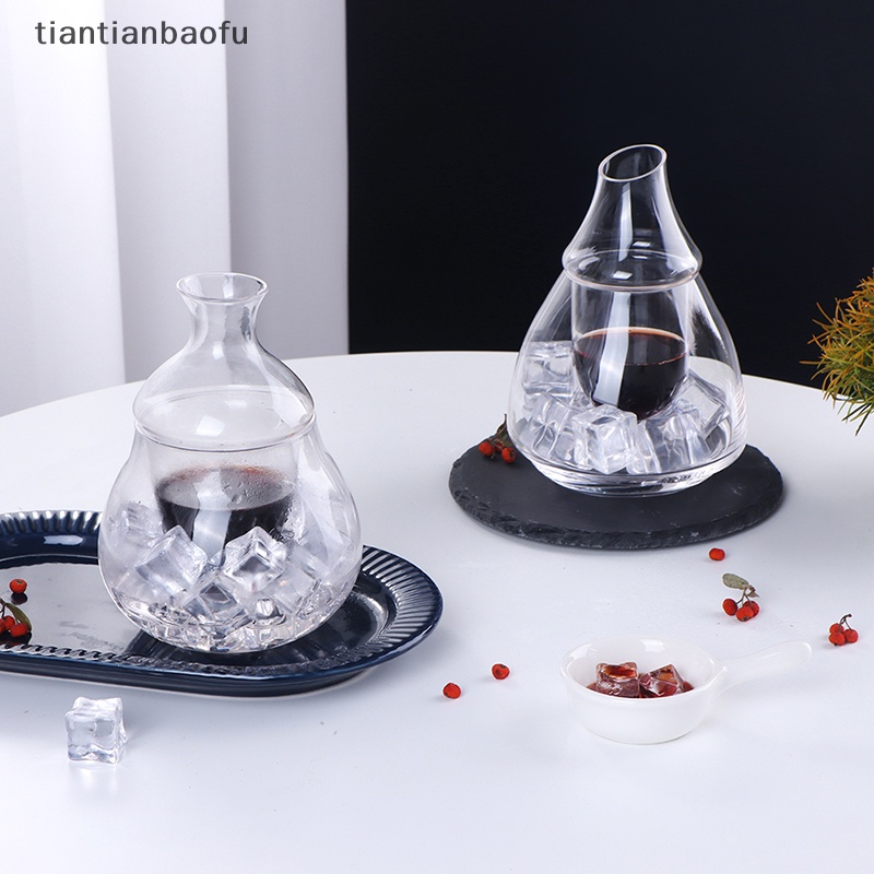 [tiantianbaofu] Glass Ice Bucket Red Wine Decanter Dispenser Anggur Whiskey Decanter Bar Alat Butik