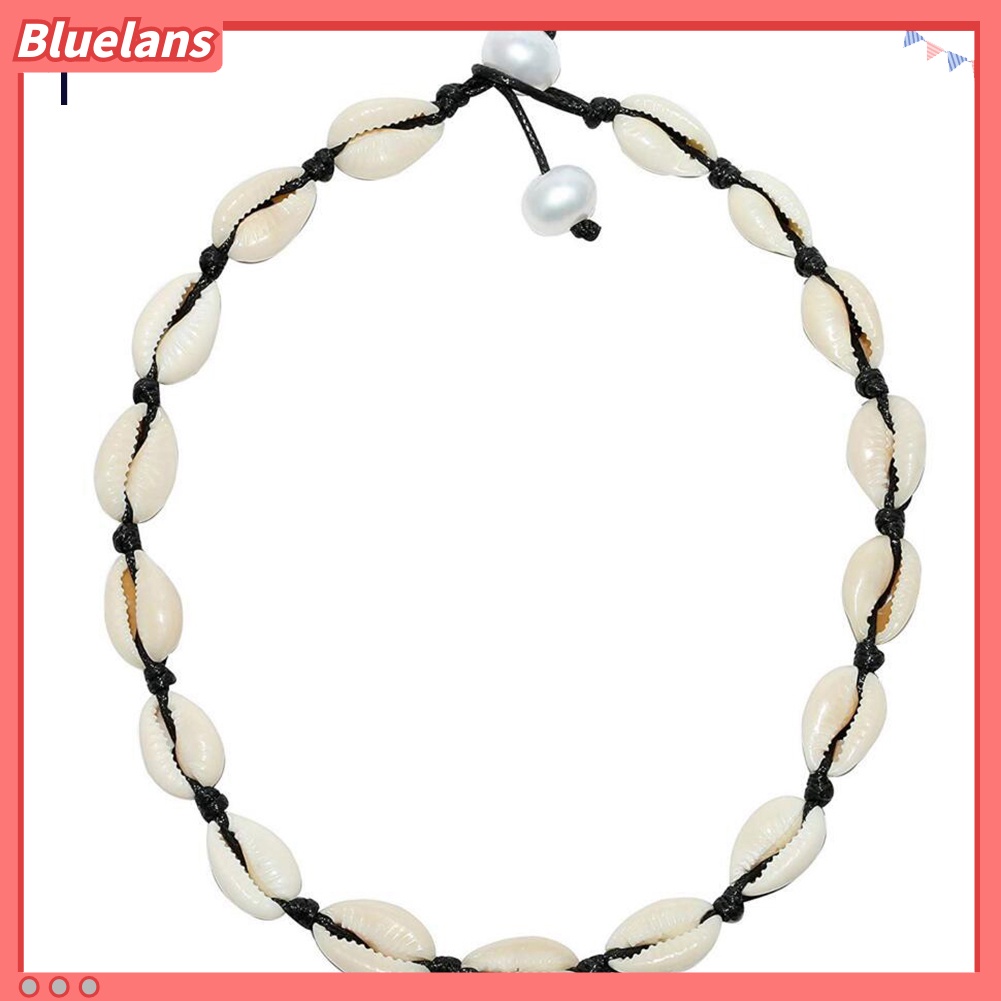 [BLS] Fashion Wanita Cowrie Shell Mutiara Imitasi Pesona Kalung Gelang Kaki Ankle Bracelet Hadiah