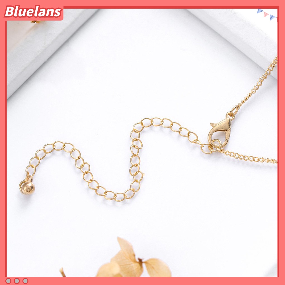 [BLS] Bohemia Multi-layer Bulat Tongkat Liontin Wanita Kalung Choker Perhiasan Charm