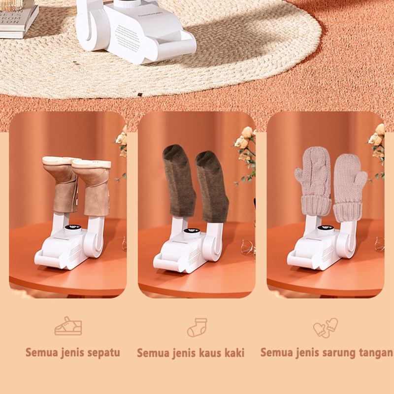 Alat Pengering Sepatu Elektrik Shoe Dryer 200W 220V Penghilang Bau Sepatu Pria Wanita Alat Pengering sepatu elektrik Enghilang bau instan Elektrik Perawatan Pemanas Pemanas Cuci Heater