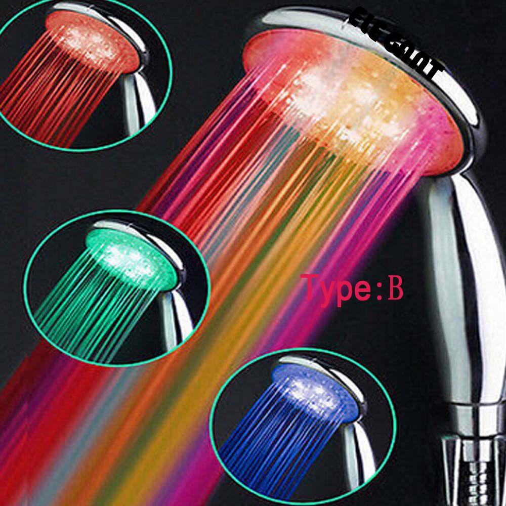 [Elegan] Kepala Shower SPA LED Hemat Tekanan Air Boost Water Tap Handheld Mandi Shower Nozzle