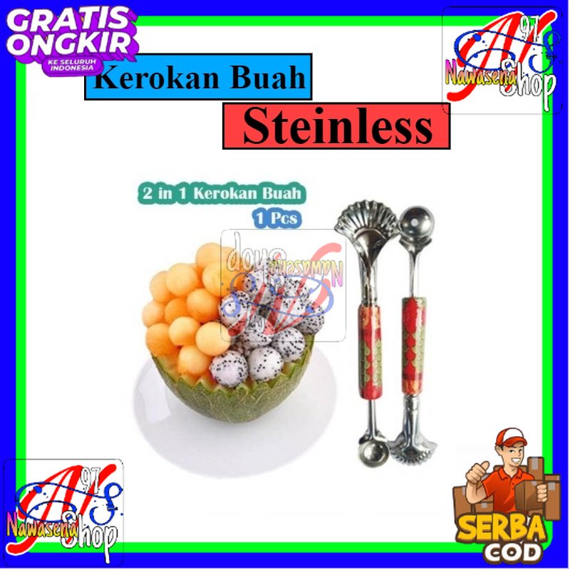 Kerokan Degan Ceplokan Buah Kerokan Kelapa muda Stainless