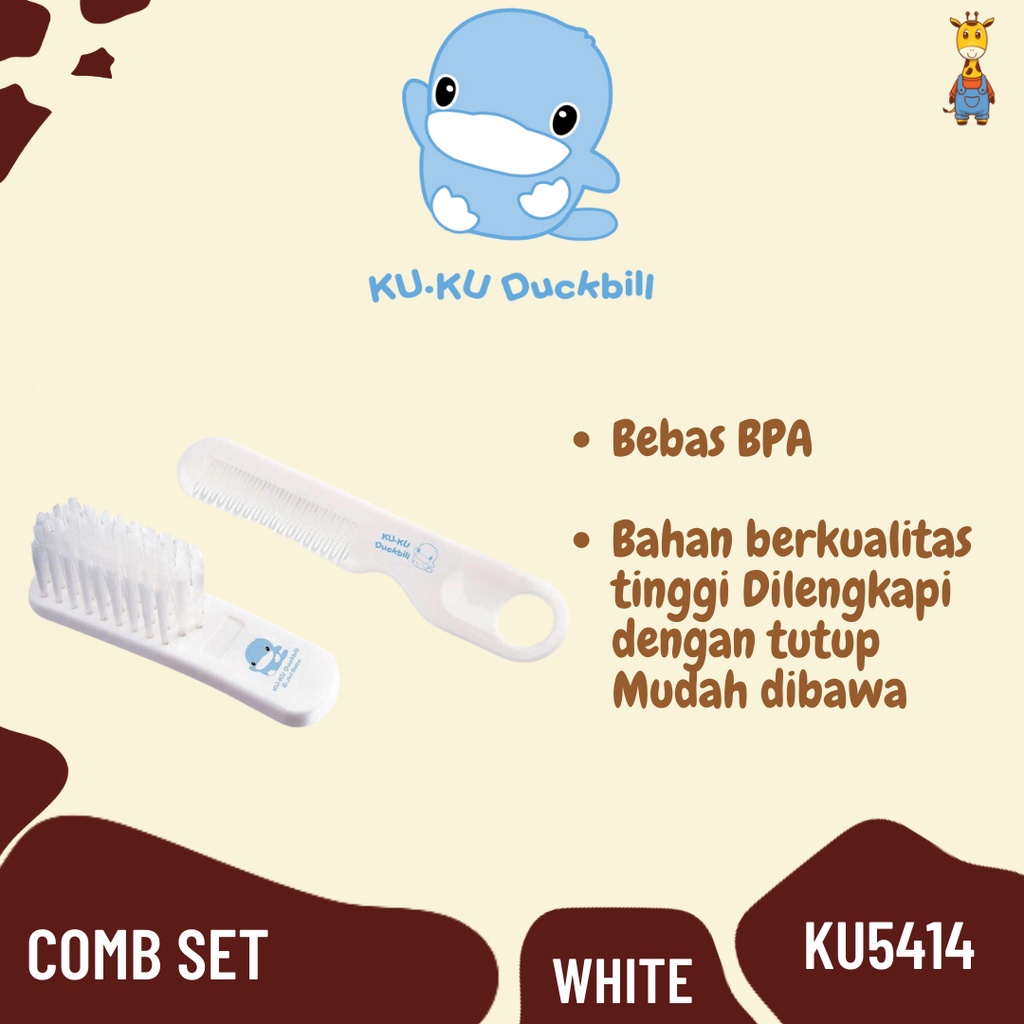 Kuku Duckbill Comb Set KU5414 - Sisir Bayi