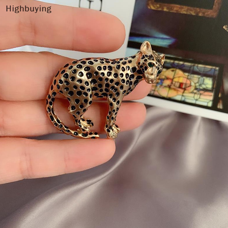 Hbid Vintage Drip Minyak Dicat Leopard Bros Hewan Bros Pin Pakaian Logam Perhiasan Broche Aksesoris Glory