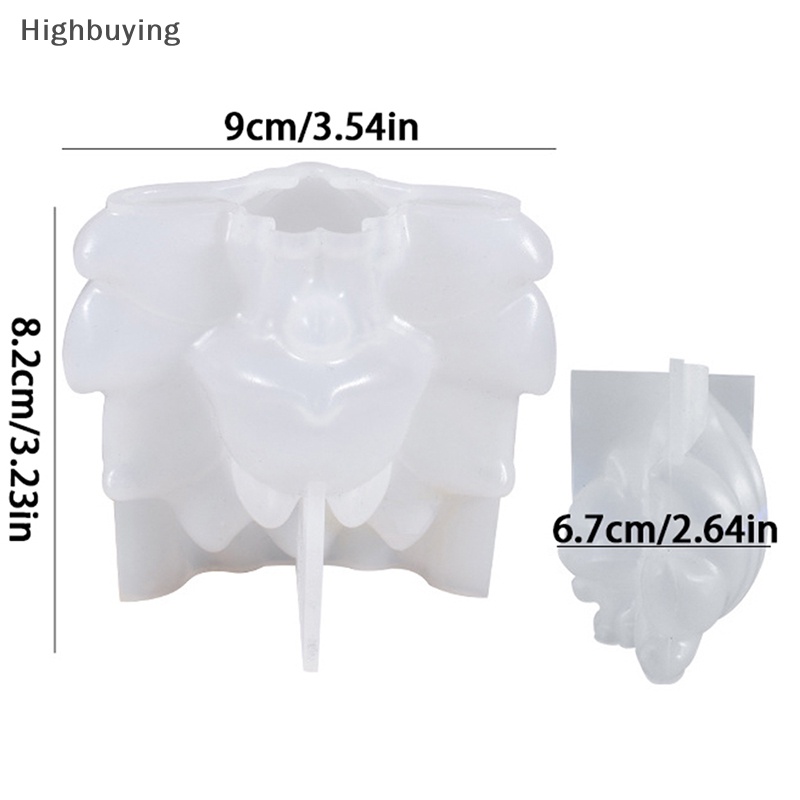 Hbid Lucu DIY Kristal Epoxy Resin Cetakan 3D Ekor Sembilan Rubah Ayunan Meja Perhiasan Silikon Cetakan Untuk Membuat Epoxy Casg Resin Lentera Dekorasi Meja Glory