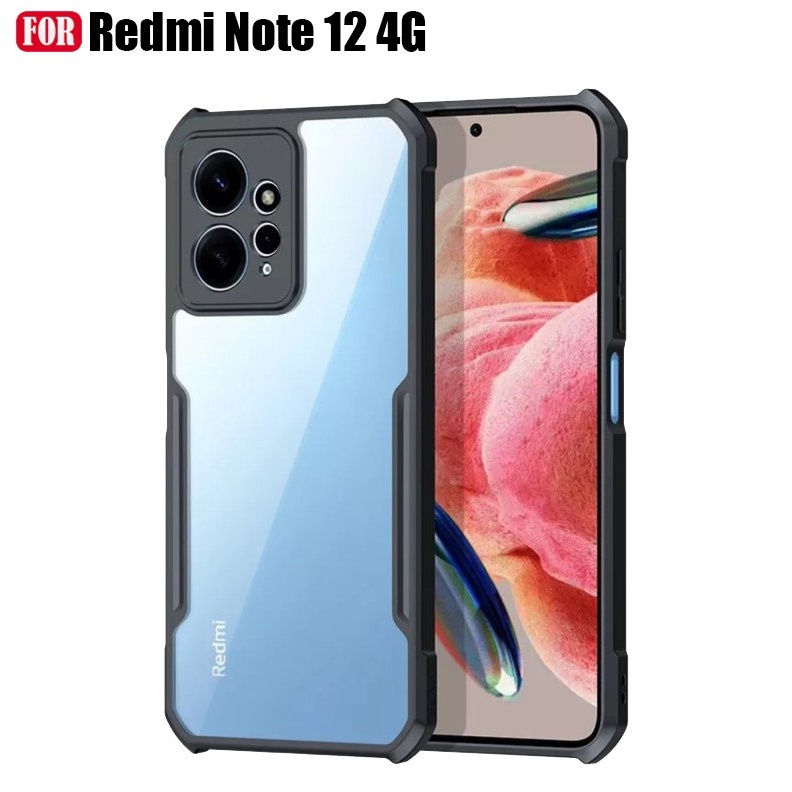 S/P- CASE COVER Casing Xiaomi Redmi Note 12 4G Hardcase Shockproof Transparant Protect Camera