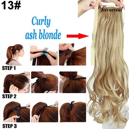 Twowood Wanita Mengikat Ponytail Ponytail Sopak Klip Dalam Ekstensi Rambut Hair Pieces