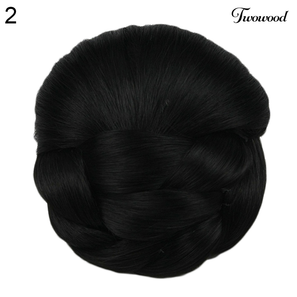 Twowood Wanita Updo Styling Sopak Sintetis Dikepang Pony Tail Hair Bun Extension