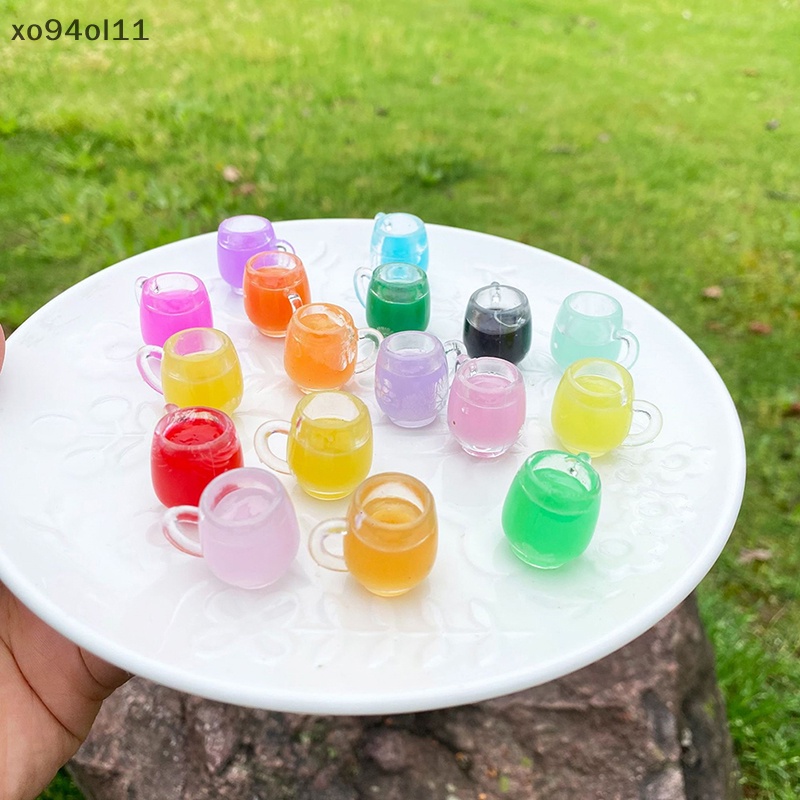 Xo 5Pcs Luminous Shot Glass Mini Warna Cangkir Anggur Ornamen Micro Landscape Dekorasi Rumah Boneka Miniatur Mainan OL