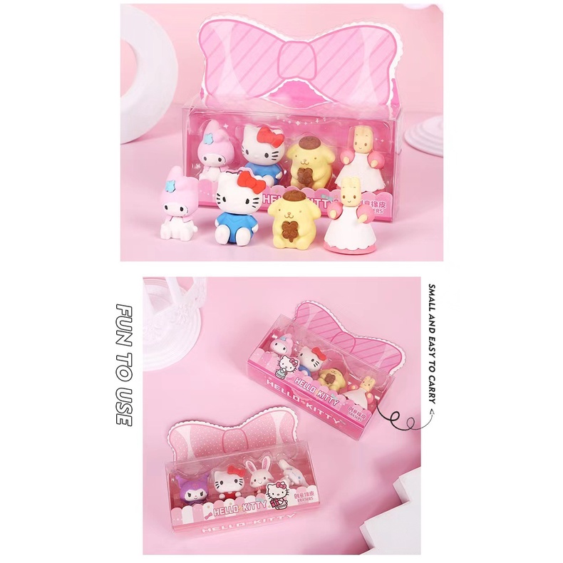 (4pcs) penghapus 3D sanrio set isi 4 karrakter / koje eraser 3D sanrio