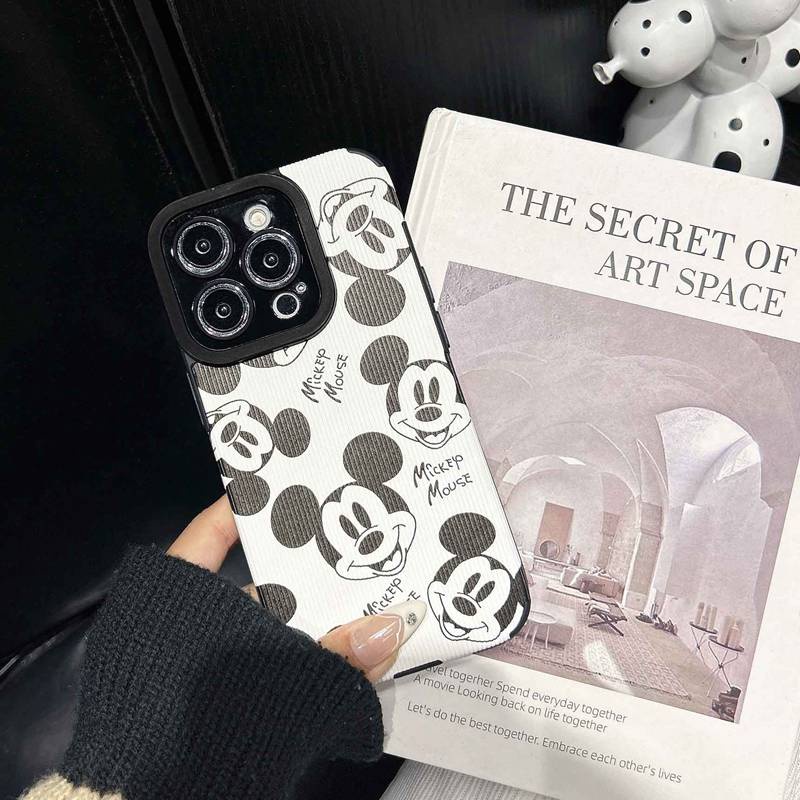 All New Hot Fashion Leather Soft Case IPhone 7 Plus 8 Plus X XS XR XS Max 11 13 12 14 PRO Max 14 Plus SE Mini Phone Case Girl Girl Women Cartoon Mikey Mouse Men