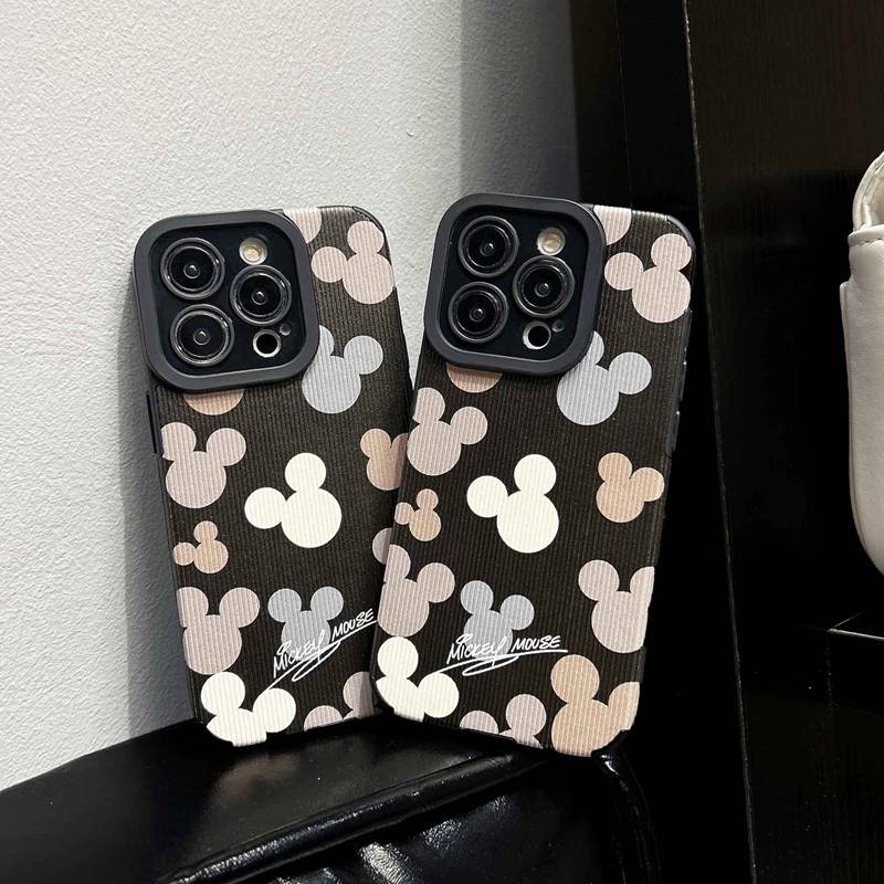 All New Hot Fashion Leather Soft Case IPhone 7 Plus 8 Plus X XS XR XS Max 11 13 12 14 PRO Max 14 Plus SE Mini Phone Case Girl Girl Women Cartoon Cute Gray Lovely Mikey Mouse Men