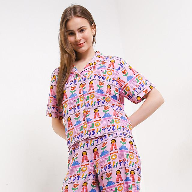 Hush Puppies Kemeja Wanita Liunic Ripeti Pink