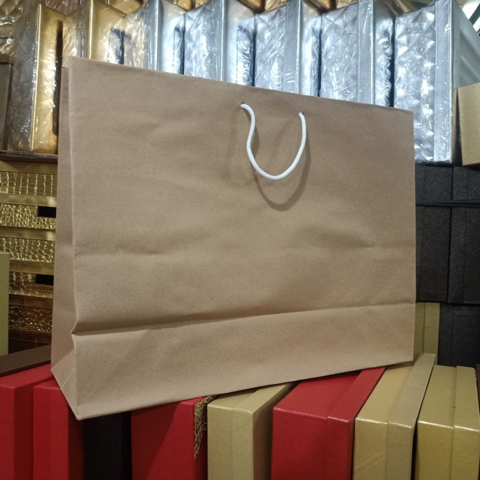 

[SC] paper bag polos landscape jumbo isi 12 pcs terlaris dan termurah