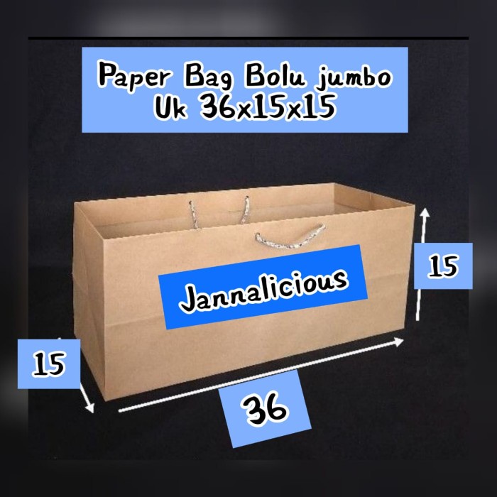 

[SC] Paper Bag Uk. 36x15x15cm size L U/ Brownies