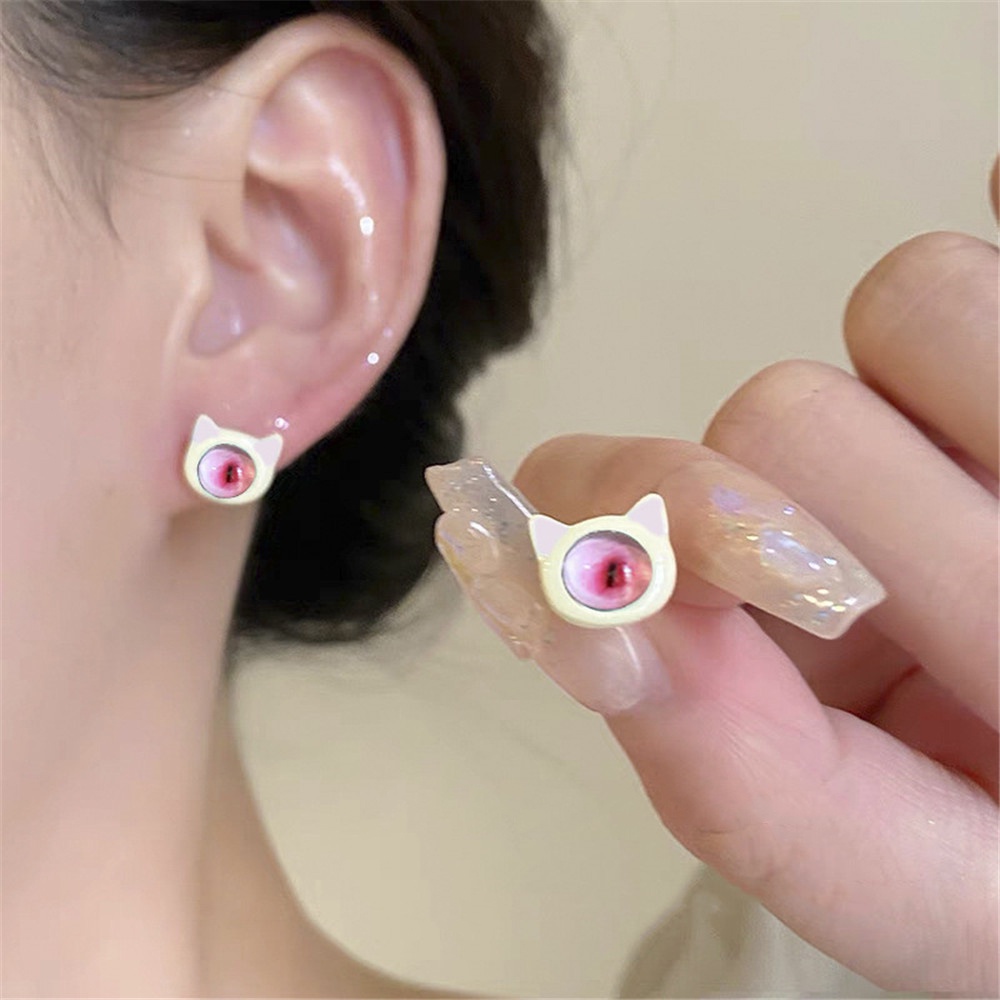 Anting Kartun Anting Monster Bermata Satu Lucu Anak-Anak Menyenangkan Desain Niche Ear Stud CANDY JEWELRY