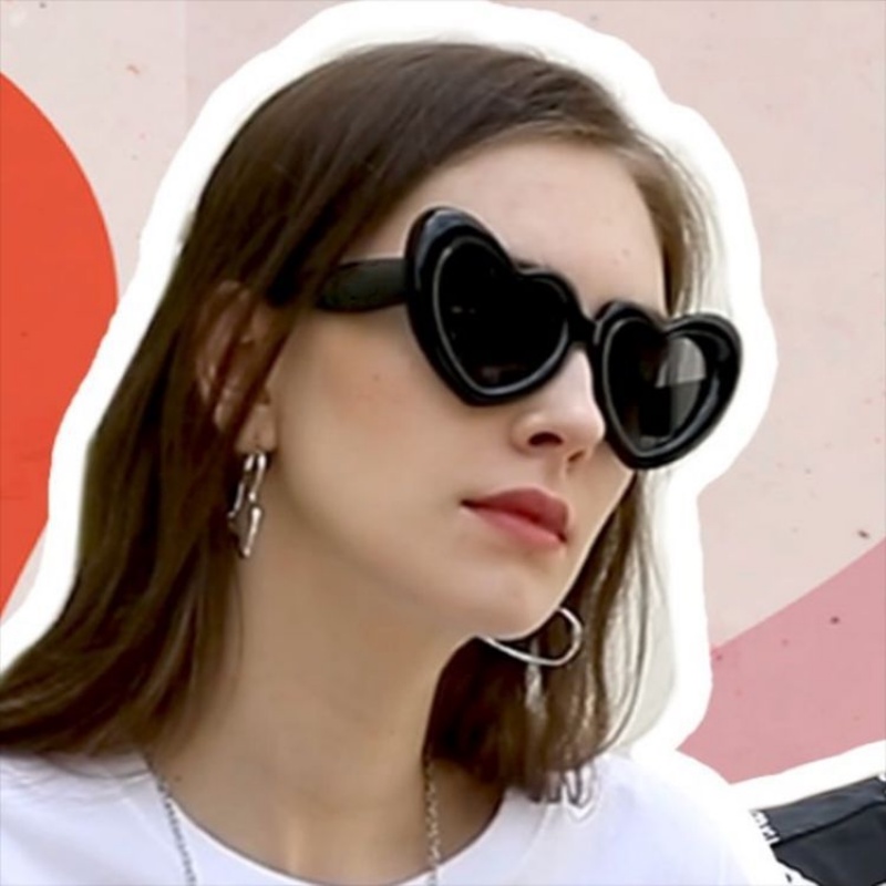 (YUZHU) Cinta Roti Tiup Kacamata Hitam Mode Baru Lucu High End Sense Sunglasses Untuk Wanita