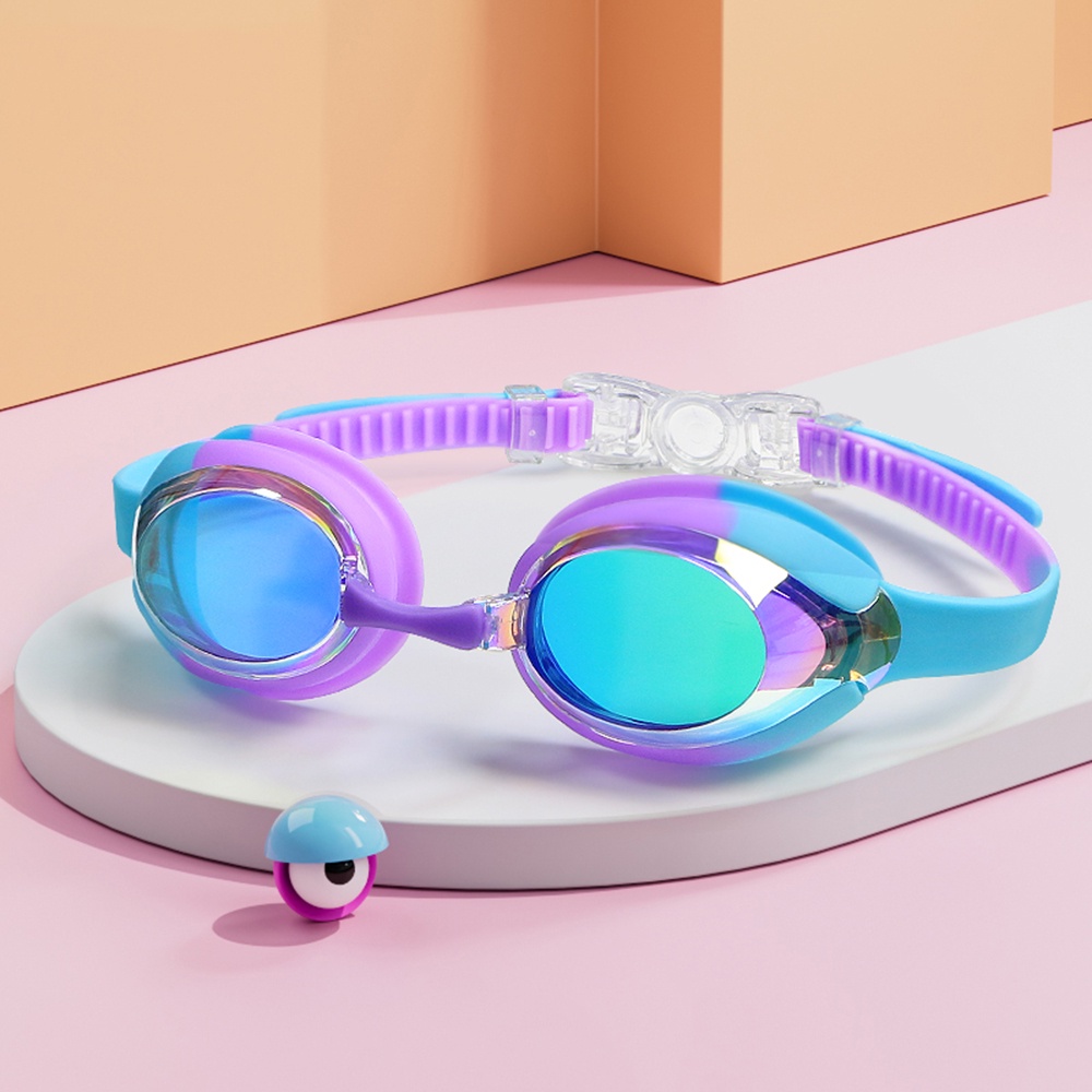 Kacamata Renang Anak Warna Warni HD Tahan Air Dan Anti Kabut Fashionable Swimming Goggles Anak Laki-Laki Dan Perempuan