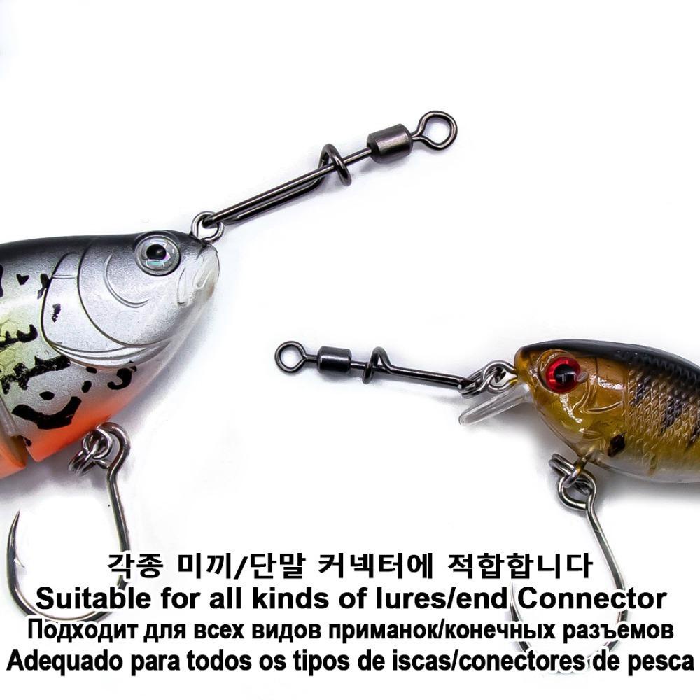 AUGUSTINA Augustina Memancing Rolling Swivels Snap Gaya Amerika 50 Pcs Rotating Ring Konektor Pancing Aksesoris Memancing Putar T-Shaped Swivel