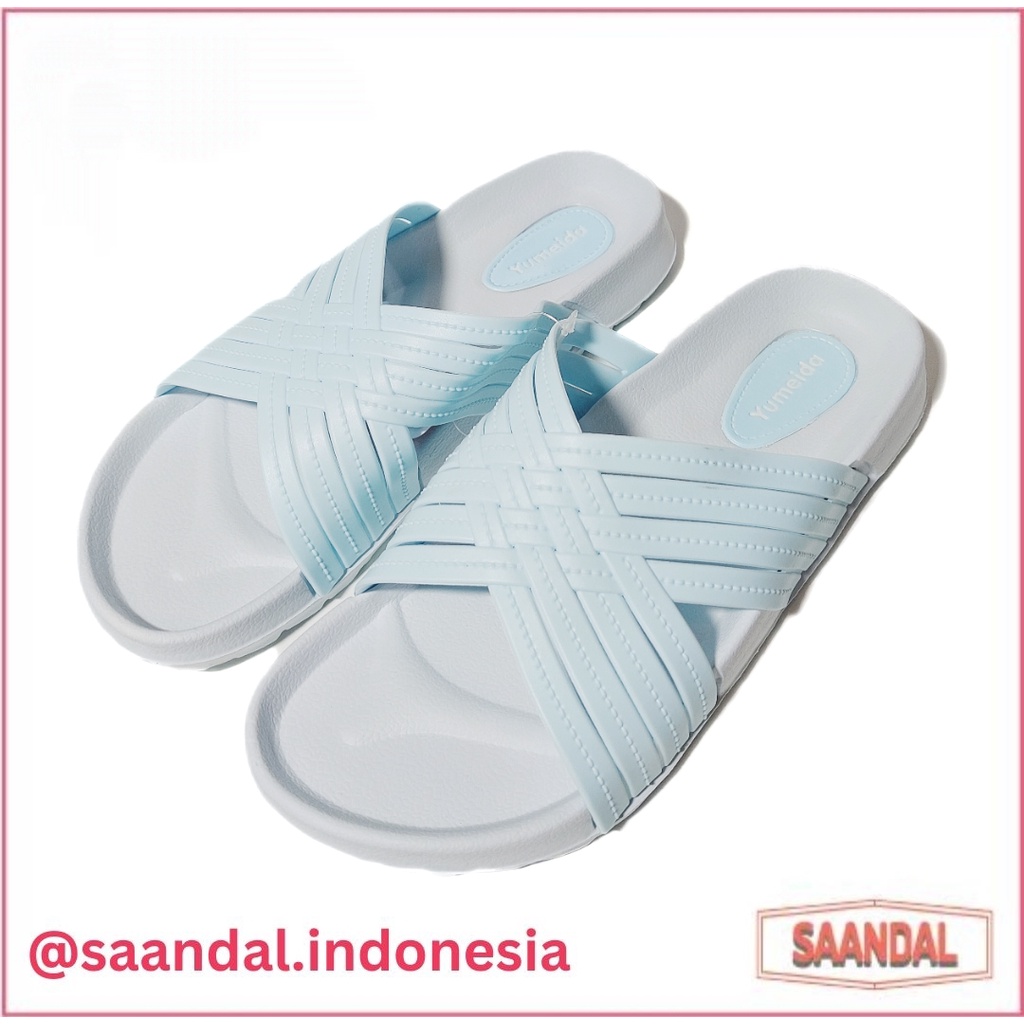 Sandal Selop Slip On Wanita Karet Perempuan Yumeida 23023