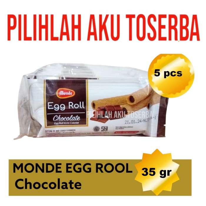 

Biskuit Monde EGG ROLL CHOCOLATE 35 gr - ( HARGA 5 pcs )