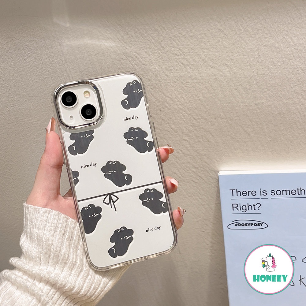 Casing Ponsel Puppy Cermin Rias Kartun Lucu Untuk iPhone 14 Pro Max13 12 11 Pro Max Fashion Shockproof Back Cover